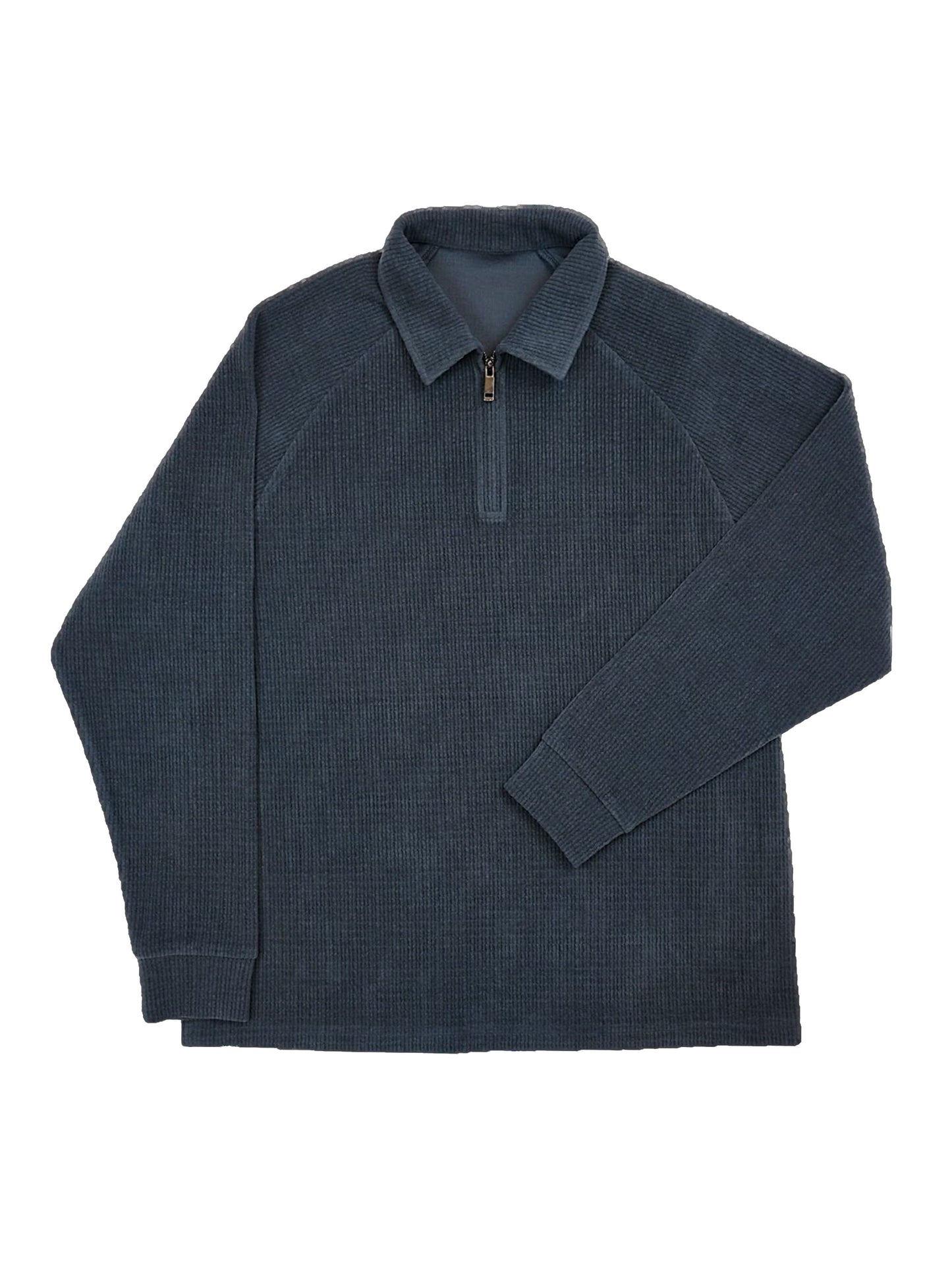 Helder Navy Long Sleeve 1/4 Polo Pullover