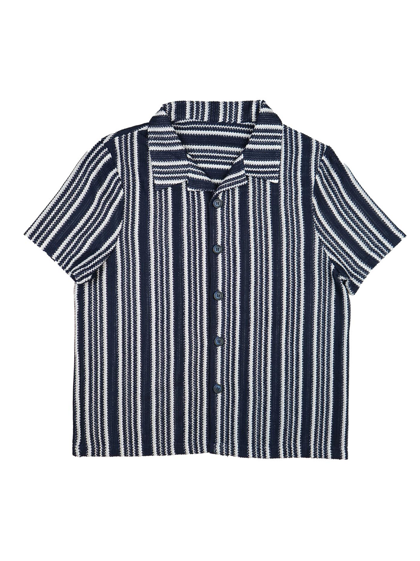 Crochet Style Striped Shirt