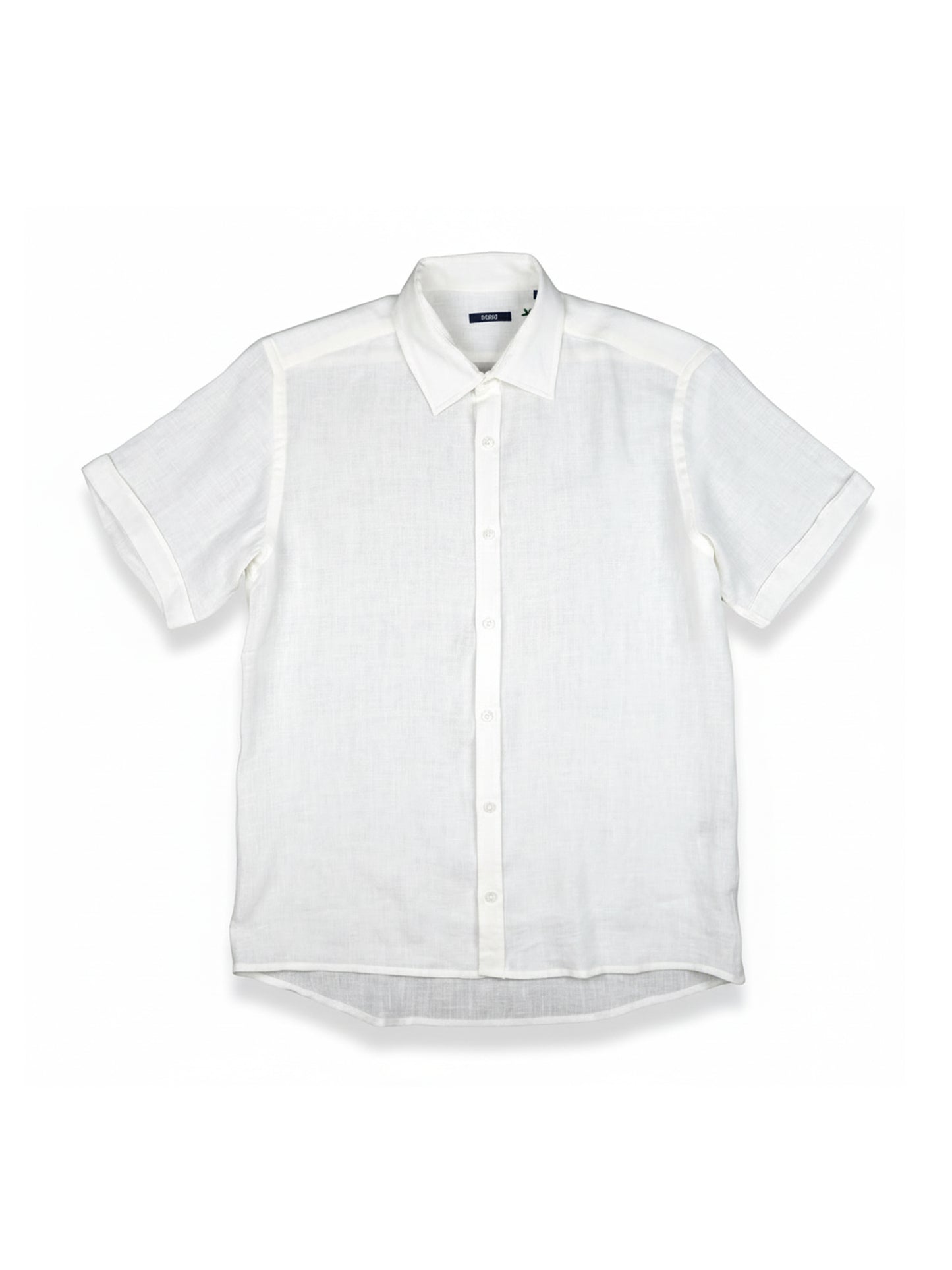 Short Sleeve Solid Linen Shirt