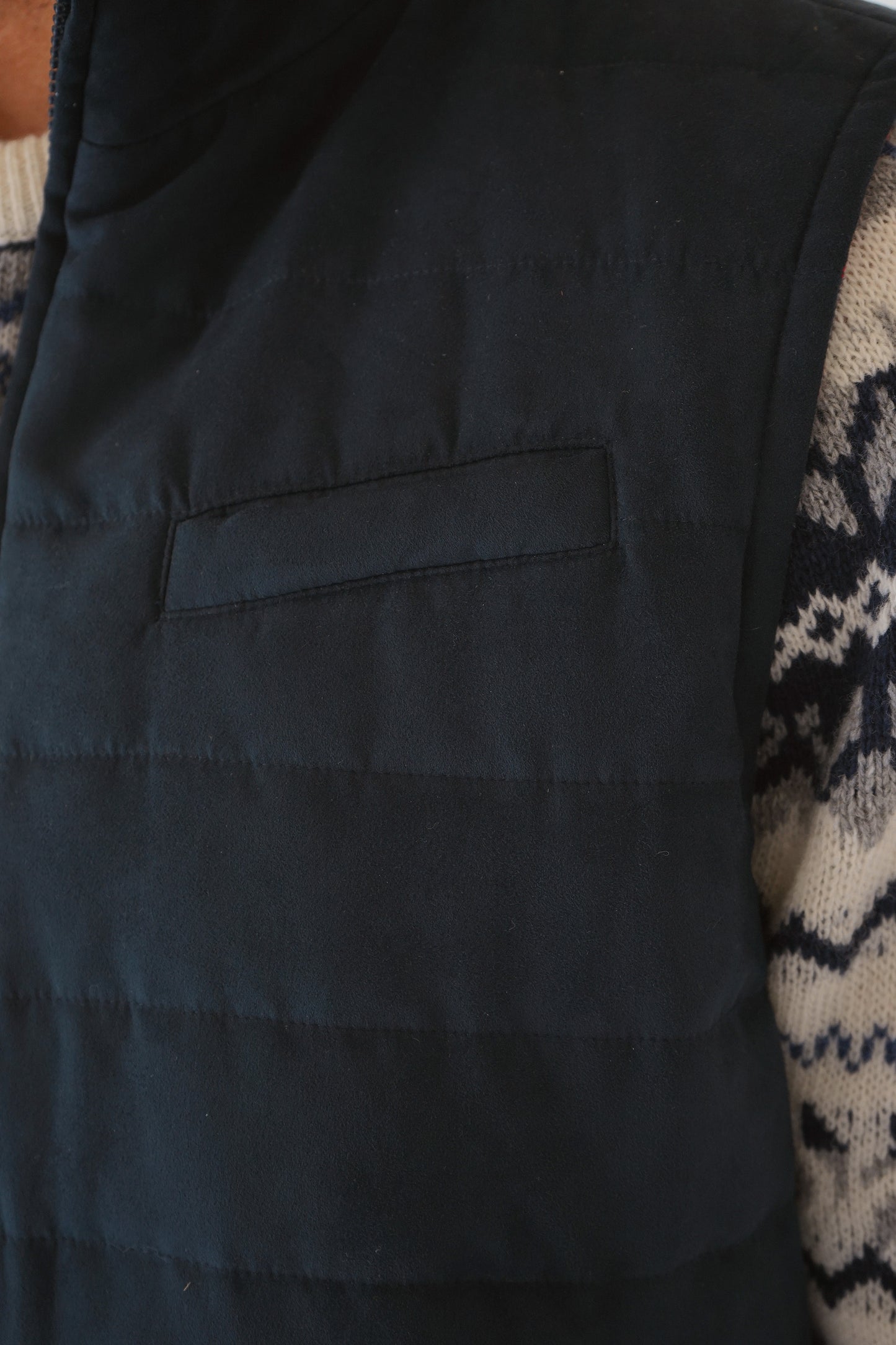 Everest Navy Suede Vest