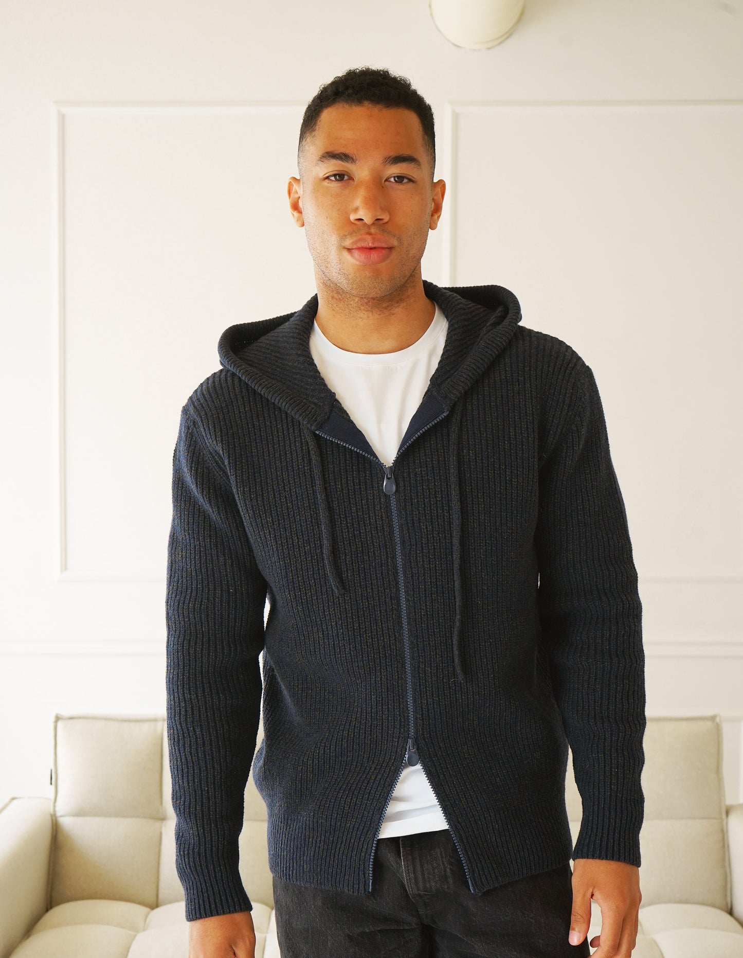 Digsley Navy Zip Up Hoodie