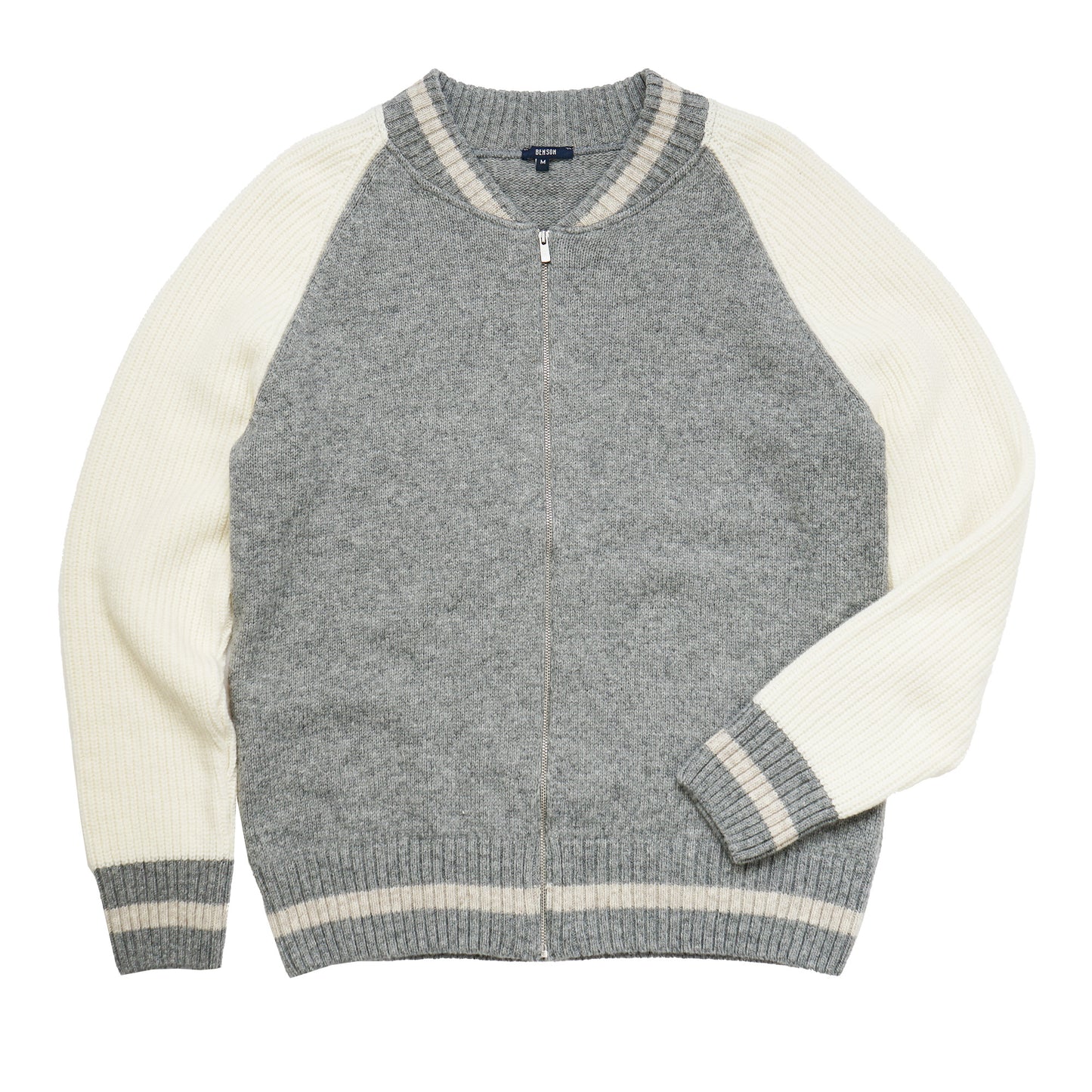 Jefferson Grey Knit Bomber
