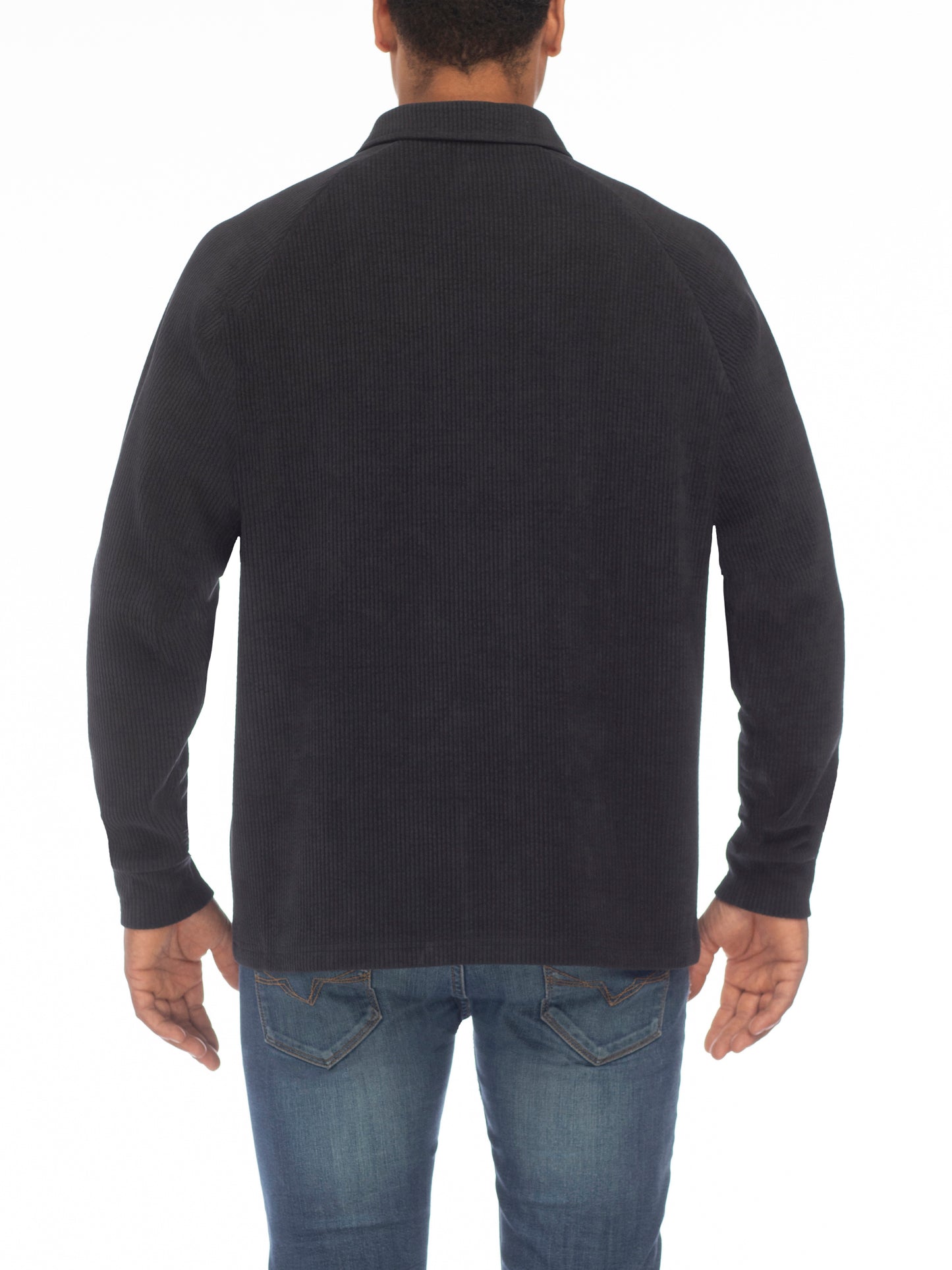 Helder Navy Long Sleeve 1/4 Polo Pullover