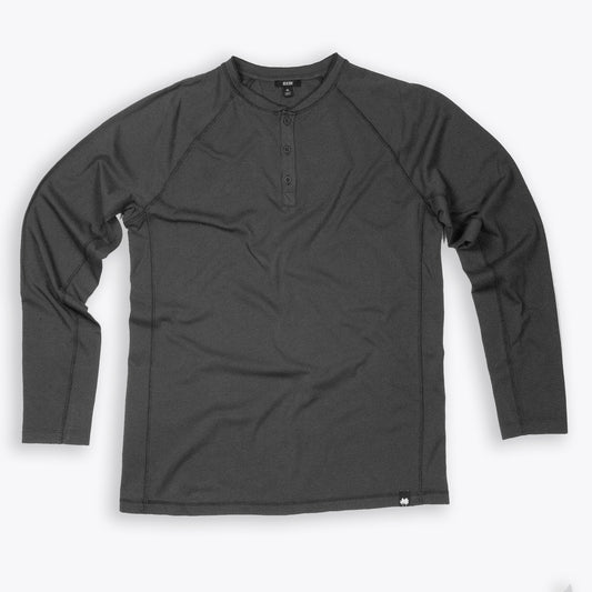 Hartley Charcoal Long Sleeve Henley