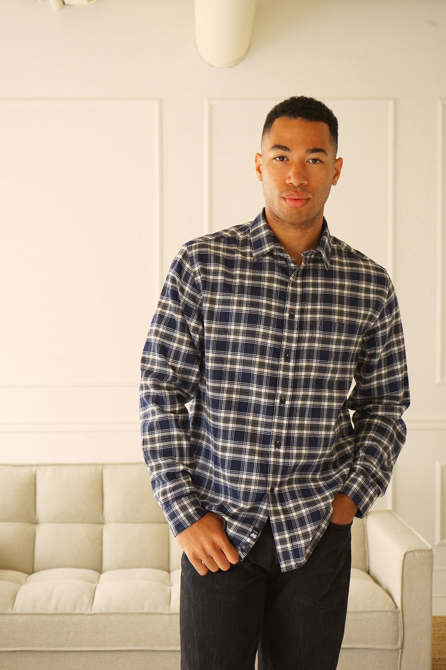 McKenzie Navy Plaid Flannel