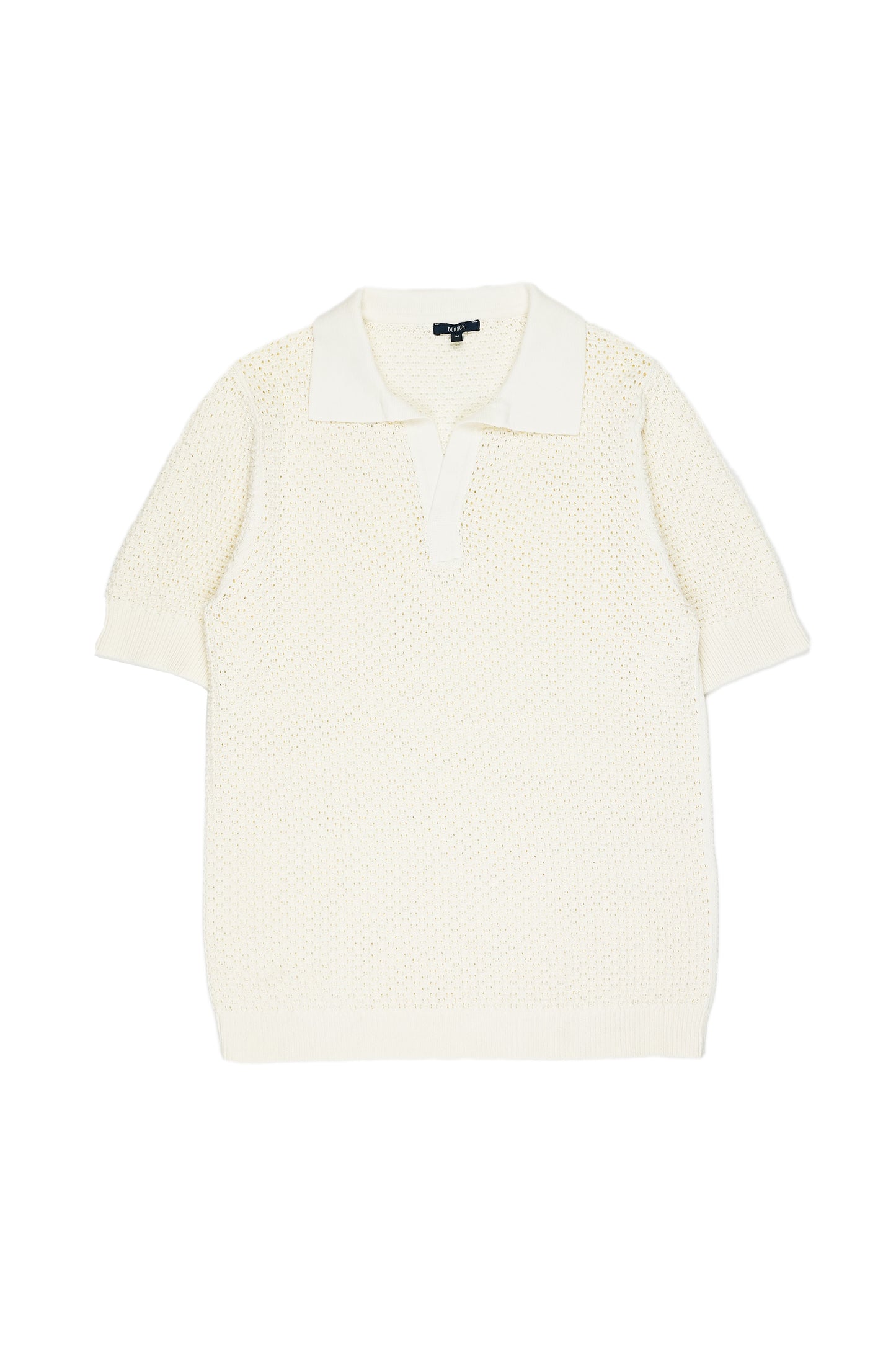 Benjamin Cream Crochet Polo