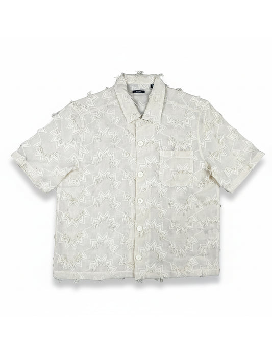 Loose Weave Camp Collar Shirt