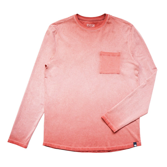 Long Beach Oil-Washed Mineral Red Long Sleeve Tee
