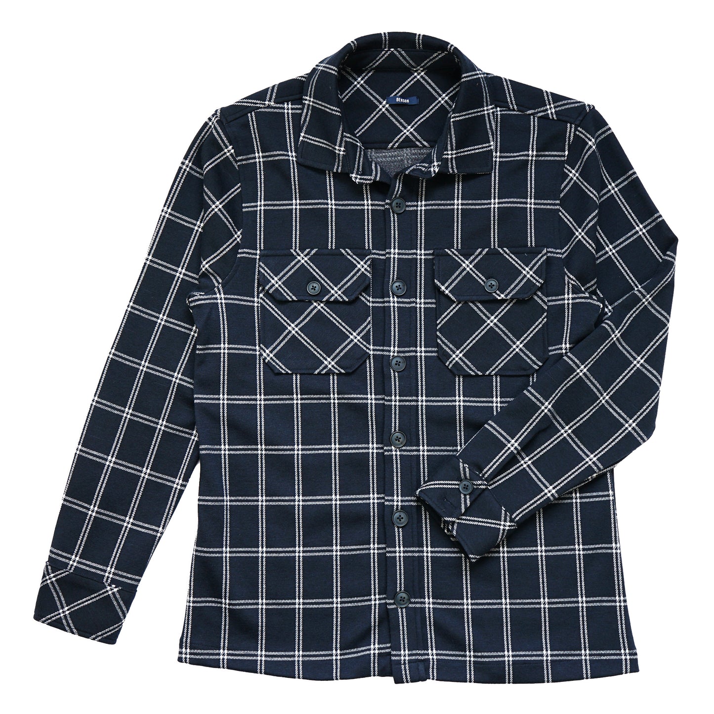 Vienna Navy Plaid Button Up