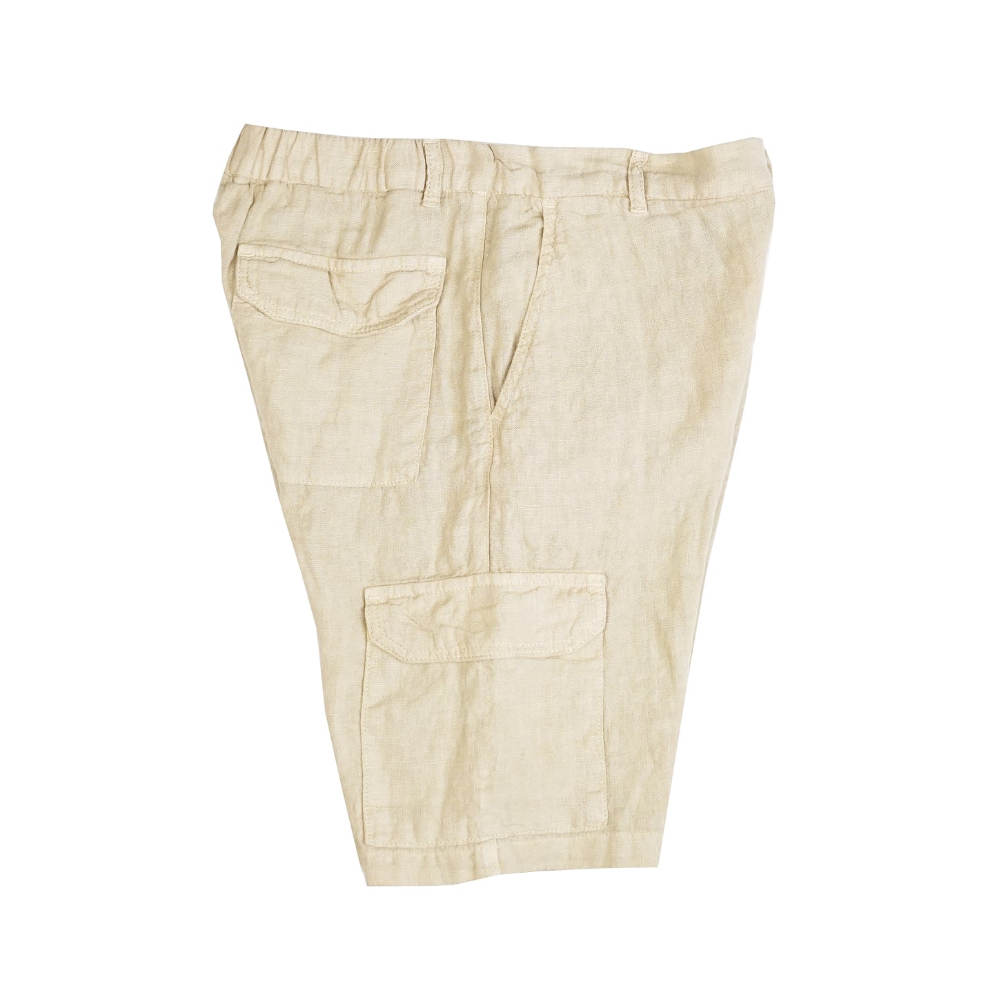 Naples Beige Linen Cargo Shorts