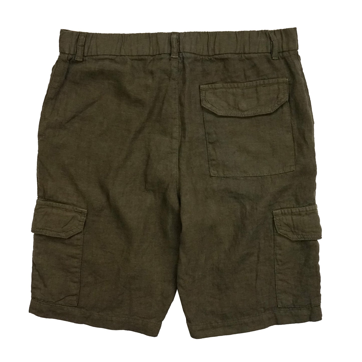 Naples Khaki Linen Cargo Shorts