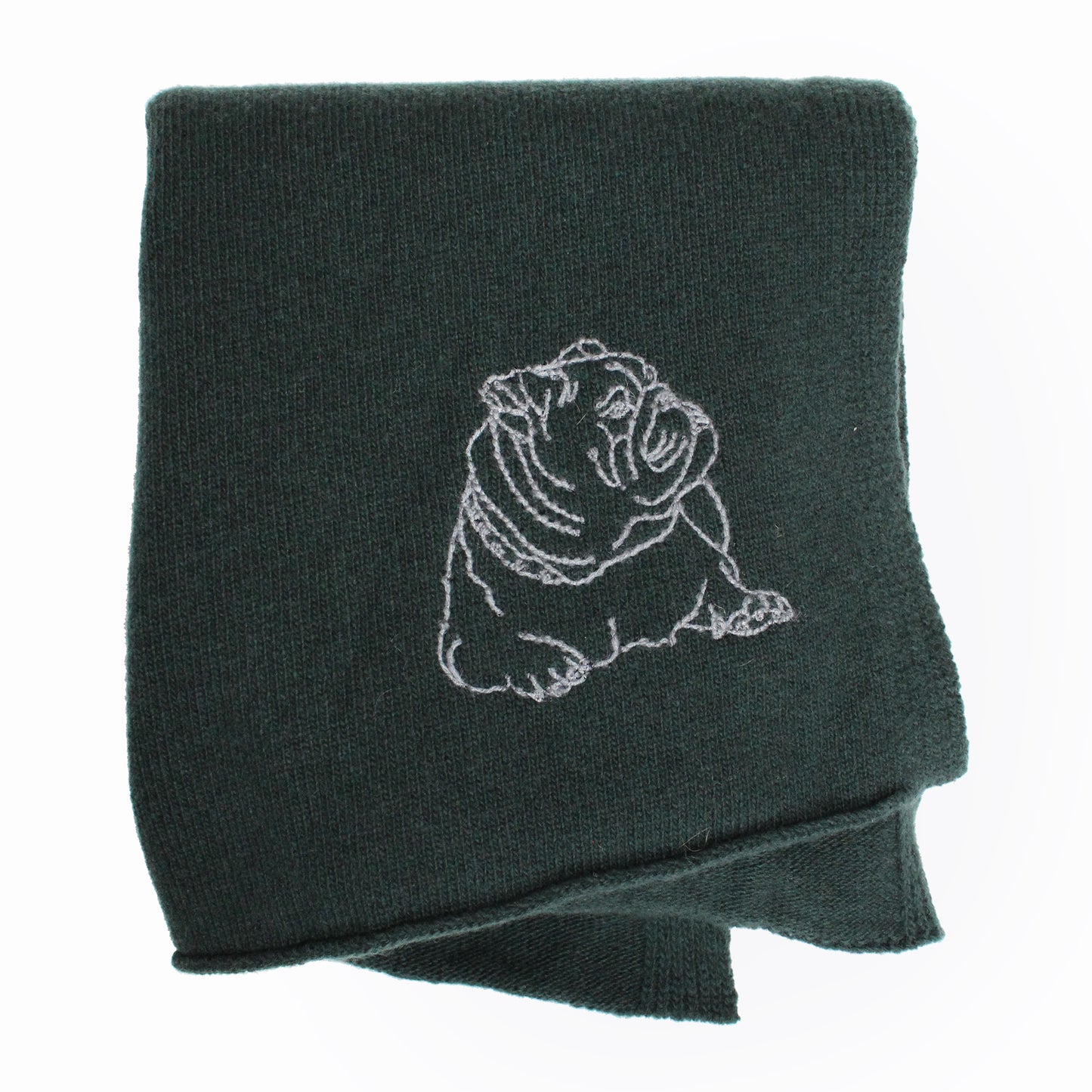 Dog Embroidered Scarf