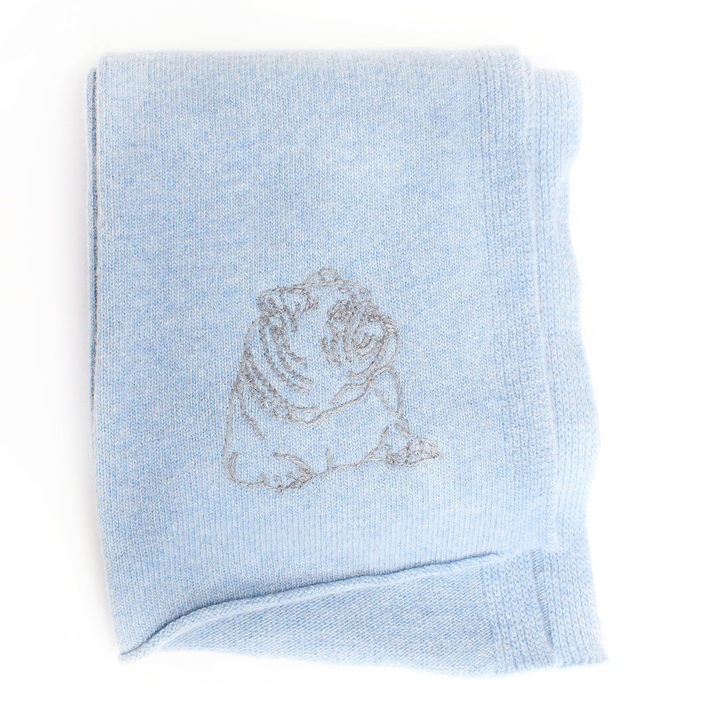 Dog Embroidered Scarf