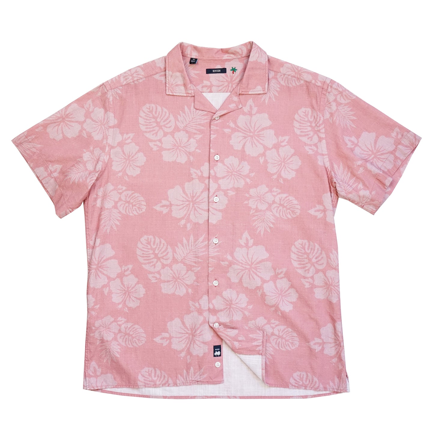 Malibu Soft Pink Flowers Button Up