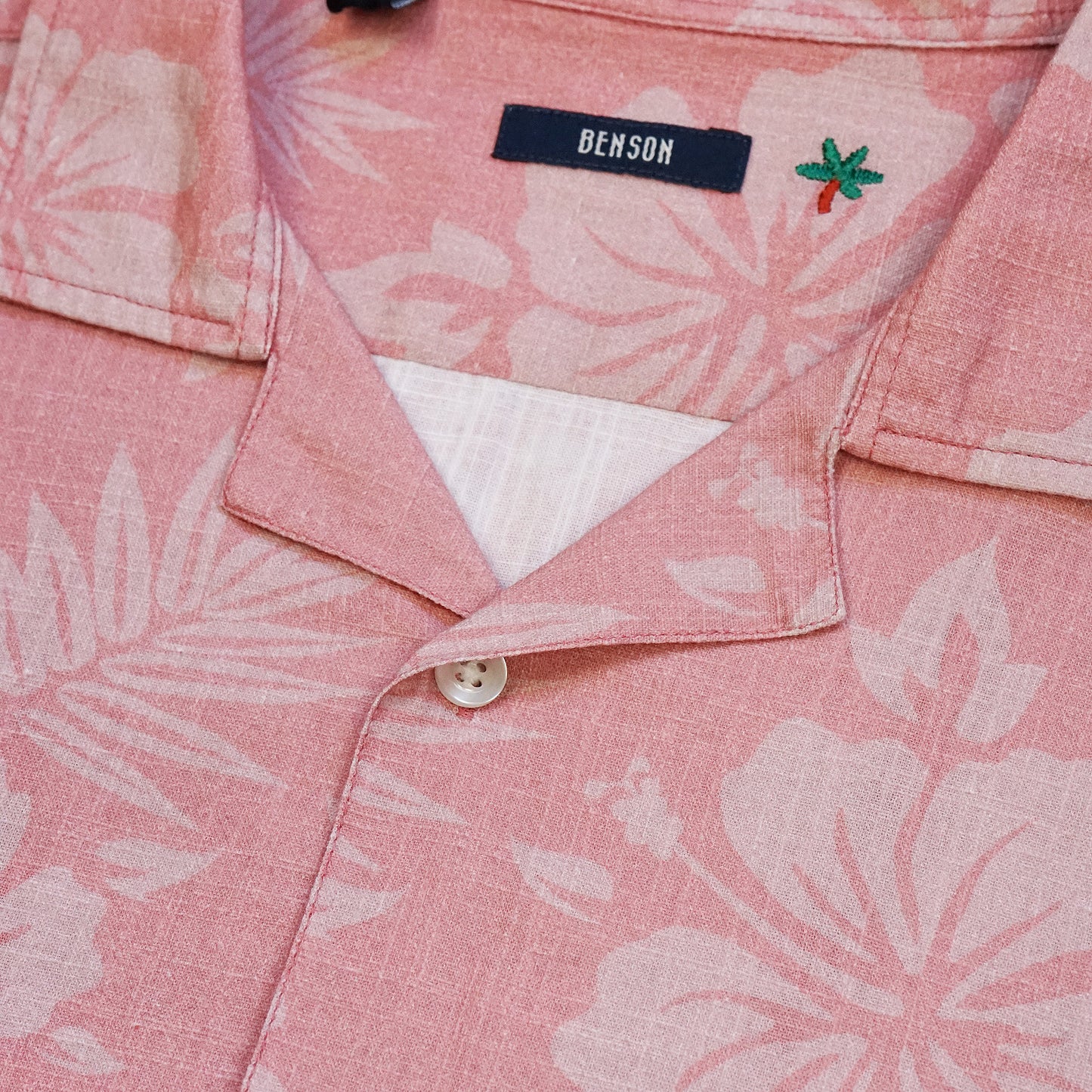 Malibu Soft Pink Flowers Button Up